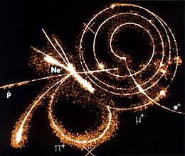 Antiproton annihilating against a neon nucleus